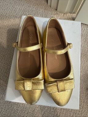 Age of Innocence Gold Bow Mary Jane Flats by Age of Innocence
